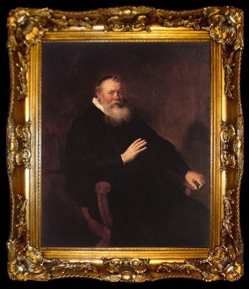 framed  REMBRANDT Harmenszoon van Rijn Portrait of Eleazer Swalmius, ta009-2